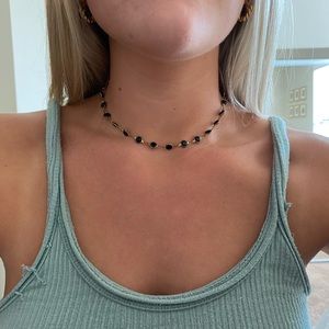 Black Beaded Necklace